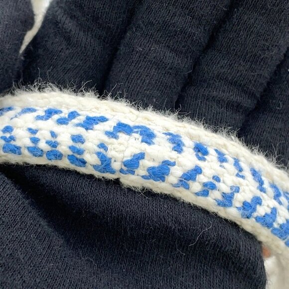 CELINE Small Cabas Thais Tote Bag Size Small Textile/Leather White/Blue 1991 - Picture 8 of 16